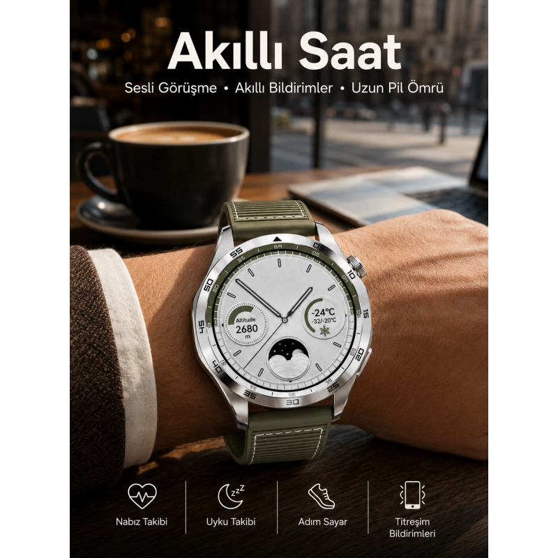 Akıllı Saat Bildirim Görme Sesli Görüşme Çoklu Kordon Gps Takibi Akıllı Saat Bildirim Görme Sesli Görüşme Çoklu Kordon Gps Takibi