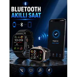 Akıllı Saat Bluetooth Bağlantılı Adımsayar Alarm Ve Hatırlatıcı Çağrı Cevaplama