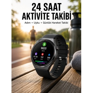 Akıllı Saat Bluetooth Bağlantılı Amoled Ekran Uyku Ve Sağlık Takibi Yeni Nesil
