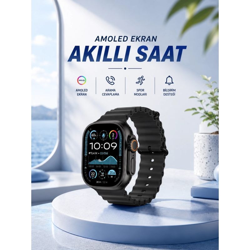 Akıllı Saat Bluetooth Bağlantılı Nfc Ve Gps Uyumlu Nabız Ölçer Sesli Görüşme Akıllı Saat Bluetooth Bağlantılı Nfc Ve Gps Uyumlu Nabız Ölçer Sesli Görüşme