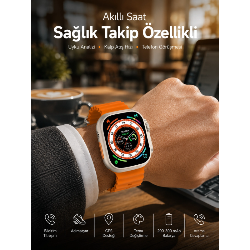 Akıllı Saat Bluetooth Bağlantılı Uyku Ve Sağlık Takibi Akıllı Saat Bluetooth Bağlantılı Uyku Ve Sağlık Takibi