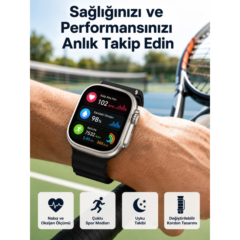 Akıllı Saat Çok Fonksiyonlu Unısex Sosyal Medya Girişli Bluetooth Bağlantılı Akıllı Saat Çok Fonksiyonlu Unısex Sosyal Medya Girişli Bluetooth Bağlantılı