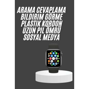 Akıllı Saat Çok Fonksiyonlu Uyku Takibi Adımsayar Nabız Ölçer Arama Cevaplayan