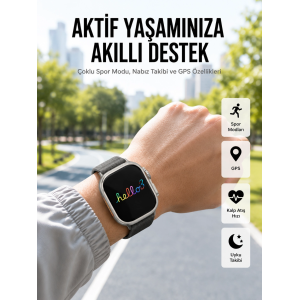 Akıllı Saat Çok Fonksiyonlu Uzun Pil Ömürlü Çağrı Cevaplayabilen Kol Saati