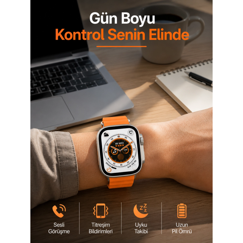 Akıllı Saat Gps Özelliği Bildirim Görme Adımsayar Sesli Görüşme Yapabilen Yeni Nesil Akıllı Saat Gps Özelliği Bildirim Görme Adımsayar Sesli Görüşme Yapabilen Yeni Nesil
