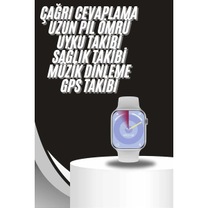 Akıllı Saat Gümüş Kasa Bluetooth Kulaklık Hediyeli Çok Fonksiyonlu İkili Set