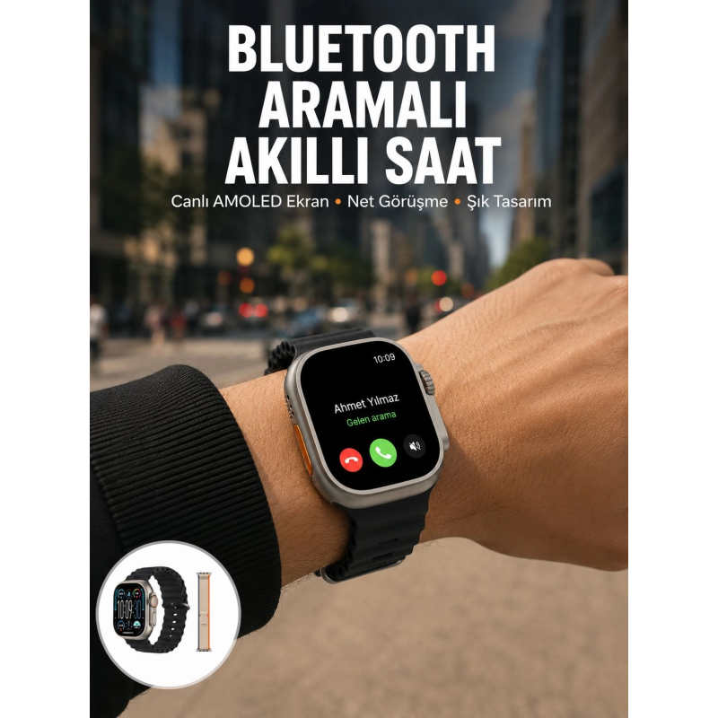 Akıllı Saat Kol Saati Android Ve İos Uyumlu Nabız Ölçer Sesli Asistan Yeni Nesil Akıllı Saat Kol Saati Android Ve İos Uyumlu Nabız Ölçer Sesli Asistan Yeni Nesil