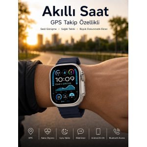 Akıllı Saat Nabız Ölçer Uyku Takibi Adımsayar Alarm Ve Hatırlatıcı Çağrı Cevaplama Yeni Nesil