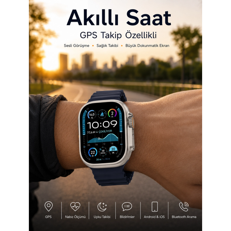 Akıllı Saat Nabız Ölçer Uyku Takibi Adımsayar Alarm Ve Hatırlatıcı Çağrı Cevaplama Yeni Nesil Akıllı Saat Nabız Ölçer Uyku Takibi Adımsayar Alarm Ve Hatırlatıcı Çağrı Cevaplama Yeni Nesil