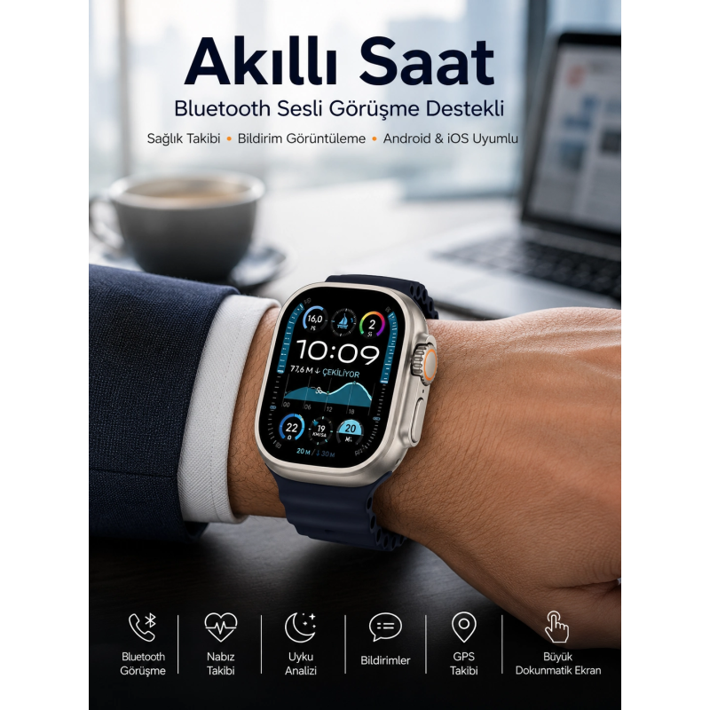Akıllı Saat Sesli Görüşme Titreşimli Gps Bağlantısı Müzik Dinleme Sosyal Medya Bildirimleri Yeni Nesil Akıllı Saat Sesli Görüşme Titreşimli Gps Bağlantısı Müzik Dinleme Sosyal Medya Bildirimleri Yeni Nesil