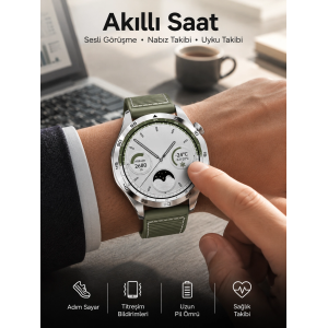 Akıllı Saat Sesli Görüşme Uyku Ve Sağlık Takibi Nfc Uyumlu