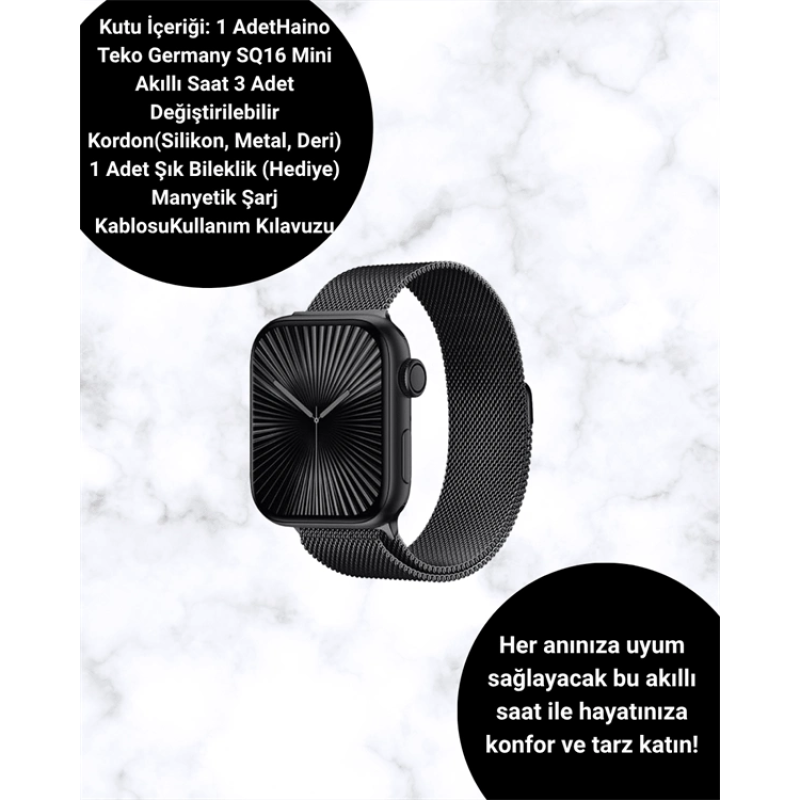 Akıllı Saat SQ-16 Mini Series 10 | Unisex Tasarım, Sağlık Ve Spor Takibi Akıllı Saat SQ-16 Mini Series 10 | Unisex Tasarım, Sağlık Ve Spor Takibi