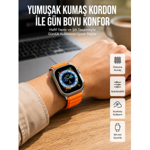 Akıllı Saat Ultra Android & İos Uyumlu Arama Bildirim Özellikli
