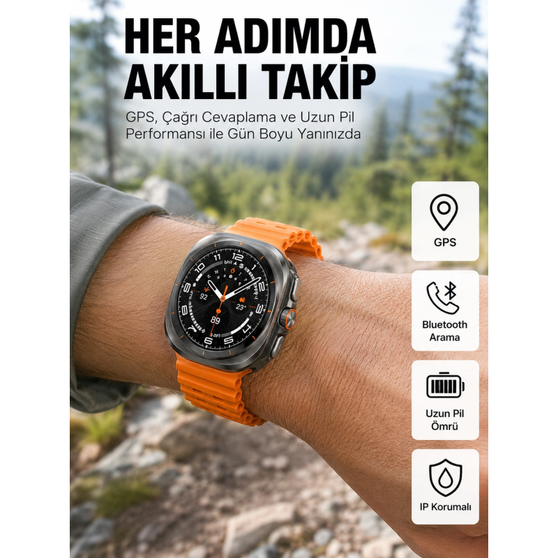 Akıllı Saat Unısex Zarif Görünümlü Titanyum Kasa Amoled Ekran Müzik Dinleme Akıllı Saat Unısex Zarif Görünümlü Titanyum Kasa Amoled Ekran Müzik Dinleme