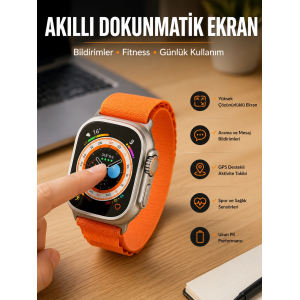 Akıllı Saat Uyku Ve Spor Takibi Yeni Nesil Bluetooth Bağlantılı Amoled Ekran