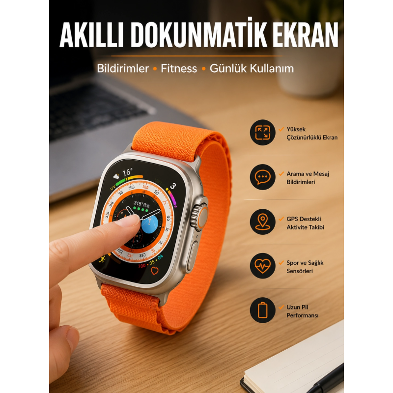 Akıllı Saat Uyku Ve Spor Takibi Yeni Nesil Bluetooth Bağlantılı Amoled Ekran Akıllı Saat Uyku Ve Spor Takibi Yeni Nesil Bluetooth Bağlantılı Amoled Ekran