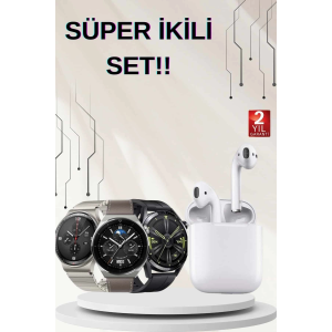 Akıllı Saat Ve Kulaklık Seti Dokunmatik Ekran 5.0 Bluetooth Bağlantılı Sesli Görüşme