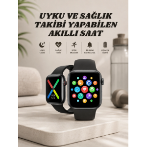 Akıllı Saat Wireless Şarj Yüksek Çözünürlüklü Müzik Dinleme Sesli Cevaplama