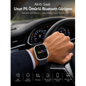 Akıllı Saat Yeni Nesil Bluetooth Bağlantılı Uyku Sağlık Takibi Gps Ve Nfc Uyumlu