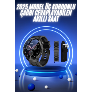 Akıllı Saat Yeni Nesil Üç Kordonlu Nabız Ölçer Çağrı Cevaplama