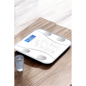 Akıllı Tartı Dijital Baskül Yağ Su Kas Vücut Kitle Kilo Ölçer Tartı