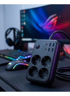 Akım Korumalı Çoklu Priz 4 Usb 2 Type C 4 Priz Güvenli Ve Hızlı Şarj