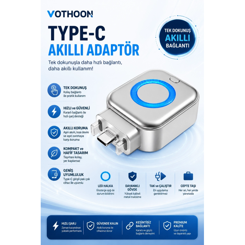 Akım Korumalı Type-c Akıllı Şarj Ayırıcı Otomatik Şarj Kesici Batarya Koruma Adaptörü Hızlı Şarj Destekli Akım Korumalı Type-c Akıllı Şarj Ayırıcı Otomatik Şarj Kesici Batarya Koruma Adaptörü Hızlı Şarj Destekli