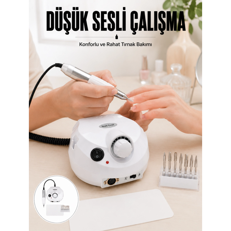 Akrilik Ve Jel Tırnaklar İçin Profesyonel Tırnak Frezesi Yeni Nesil Akrilik Ve Jel Tırnaklar İçin Profesyonel Tırnak Frezesi Yeni Nesil