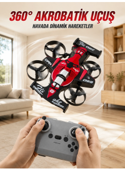 Akrobatik Drone Uzaktan Kumandalı 3 Kademeli Hız 360° Dairesel Uçuş Özellikli