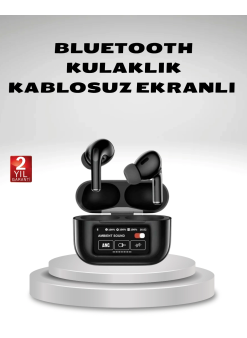 Aktif Gürültü Engelleme (anc) Kablosuz Bluetooth Kulaklık – Dijital Ekranlı, Dokunmatik Ve Uzun Pil Ömürlü