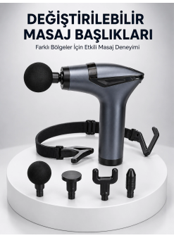 Aktüel 3in1 Taşınabilir Şarjlı Titreşimli Masaj Cihazı Çok Fonksiyonlu Yeni Nesil