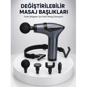 Aktüel 3in1 Taşınabilir Şarjlı Titreşimli Masaj Cihazı Çok Fonksiyonlu Yeni Nesil