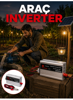 Akü Gücünü Ev Elektriğine Dönüştüren Güçlü İnvertör 1500w