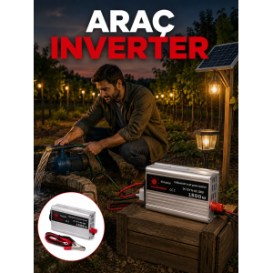 Akü Gücünü Ev Elektriğine Dönüştüren Güçlü İnvertör 1500w