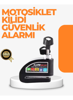 Alarm Sensörlü Disk Kilidi Motosiklet Scooter Bisiklet Güvenlik