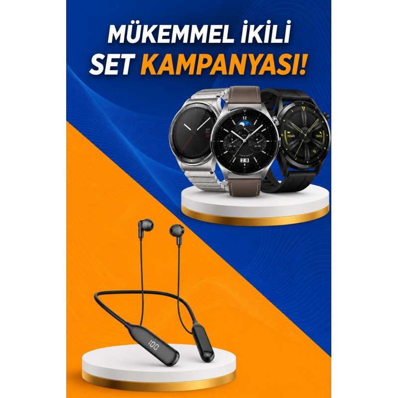 Alarm Ve Titreşim Özellikli Akıllı Saat Ve Mikrofonlu Kablolu Bluetooth Kulaklık 60 Saat Alarm Ve Titreşim Özellikli Akıllı Saat Ve Mikrofonlu Kablolu Bluetooth Kulaklık 60 Saat