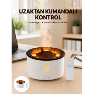 Alev Efektli Buhar Makinesi – Aromaterapi, Nemlendirme Ve Işık Modlu Tasarım Yeni Nesil