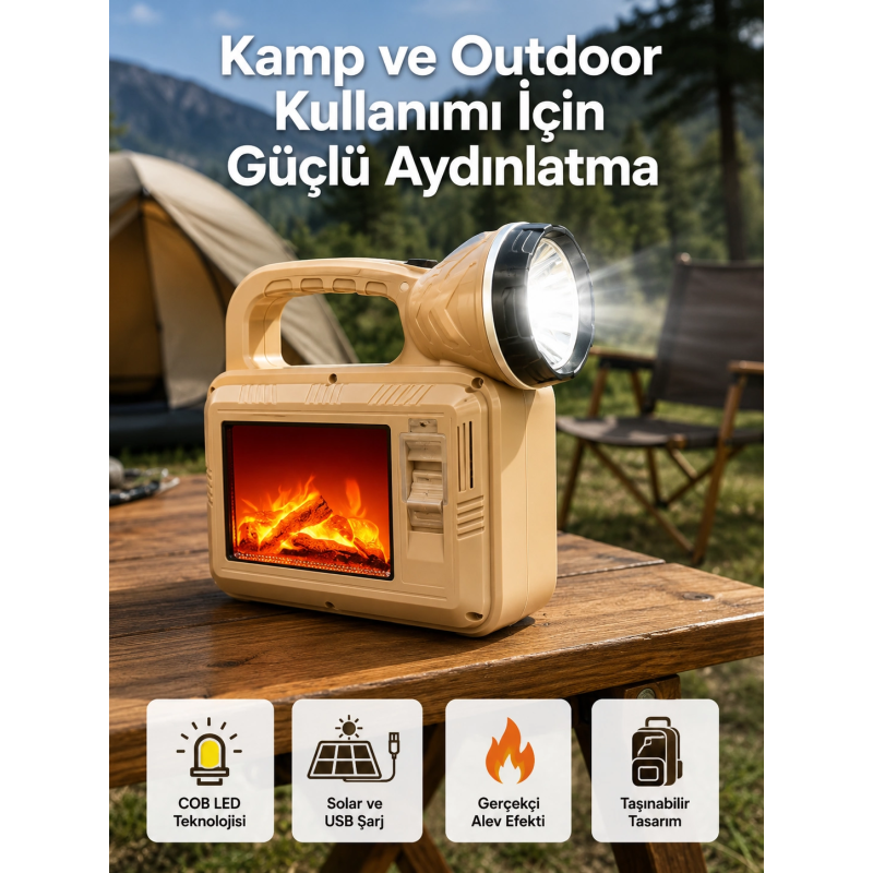 Alev Efektli Güneş Enerjili Lamba – Su Geçirmez Alev Efektli Güneş Enerjili Lamba – Su Geçirmez