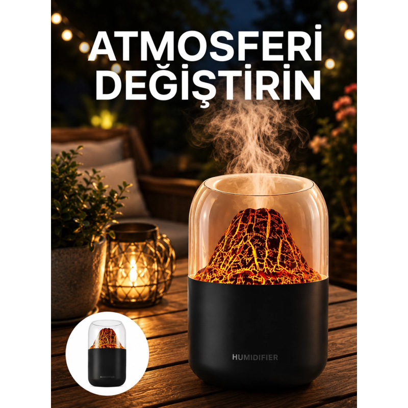 Alev Efektli Ultrasonik Difüzör – Sessiz Çalışma Yeni Nesil Alev Efektli Ultrasonik Difüzör – Sessiz Çalışma Yeni Nesil