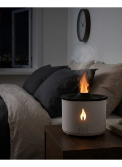 Alev Ve Volkan Efektli Ultrasonik Aroma Difüzörü Led Gece Lambalı Hava Nemlendirici