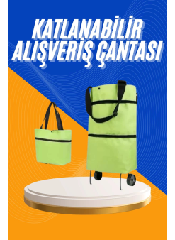 Alışveriş Çantası Katlanabilir Pazar Arabası Tekerlekli Pazar Arabası Katlanabilir