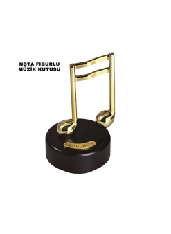 Altın Nota Figürlü Müzik Kutusu