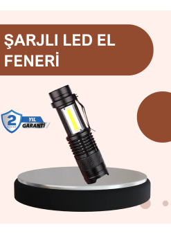 Alüminyum Gövdeli 2000 Lümen Güçlü Led El Feneri