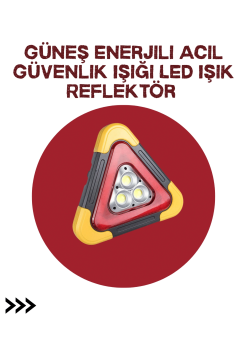 Alüminyum Gövdeli Led Üçgen Reflektörlü Acil Işık