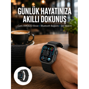 Amoled Akıllı Saat Bluetooth Arama Su Geçirmez Yeni Nesil