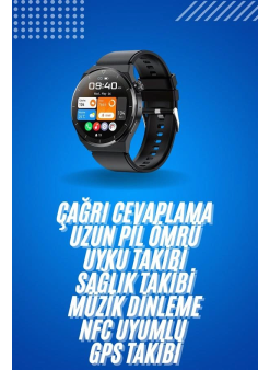 Amoled Ekran Metal Deri Silikon Kordonlu Uyku Ve Sağlık Takibi