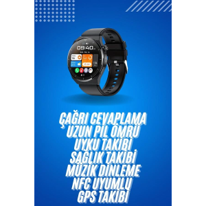 Amoled Ekran Metal Deri Silikon Kordonlu Uyku Ve Sağlık Takibi