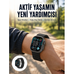 Amoled Ultra Akıllı Saat 15 Gün Batarya Güçlü Ekran Yeni Nesil