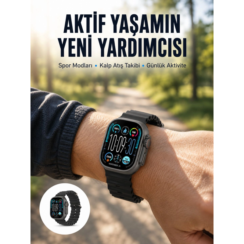 Amoled Ultra Akıllı Saat 15 Gün Batarya Güçlü Ekran Yeni Nesil Amoled Ultra Akıllı Saat 15 Gün Batarya Güçlü Ekran Yeni Nesil