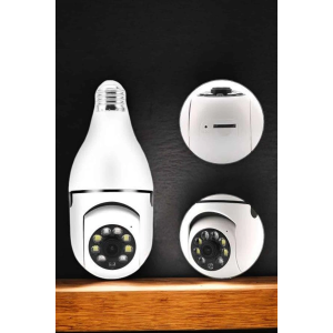 Ampul Görünümlü Güvenlik Kamerası Duylu Wifi Kamerası Dönebilen